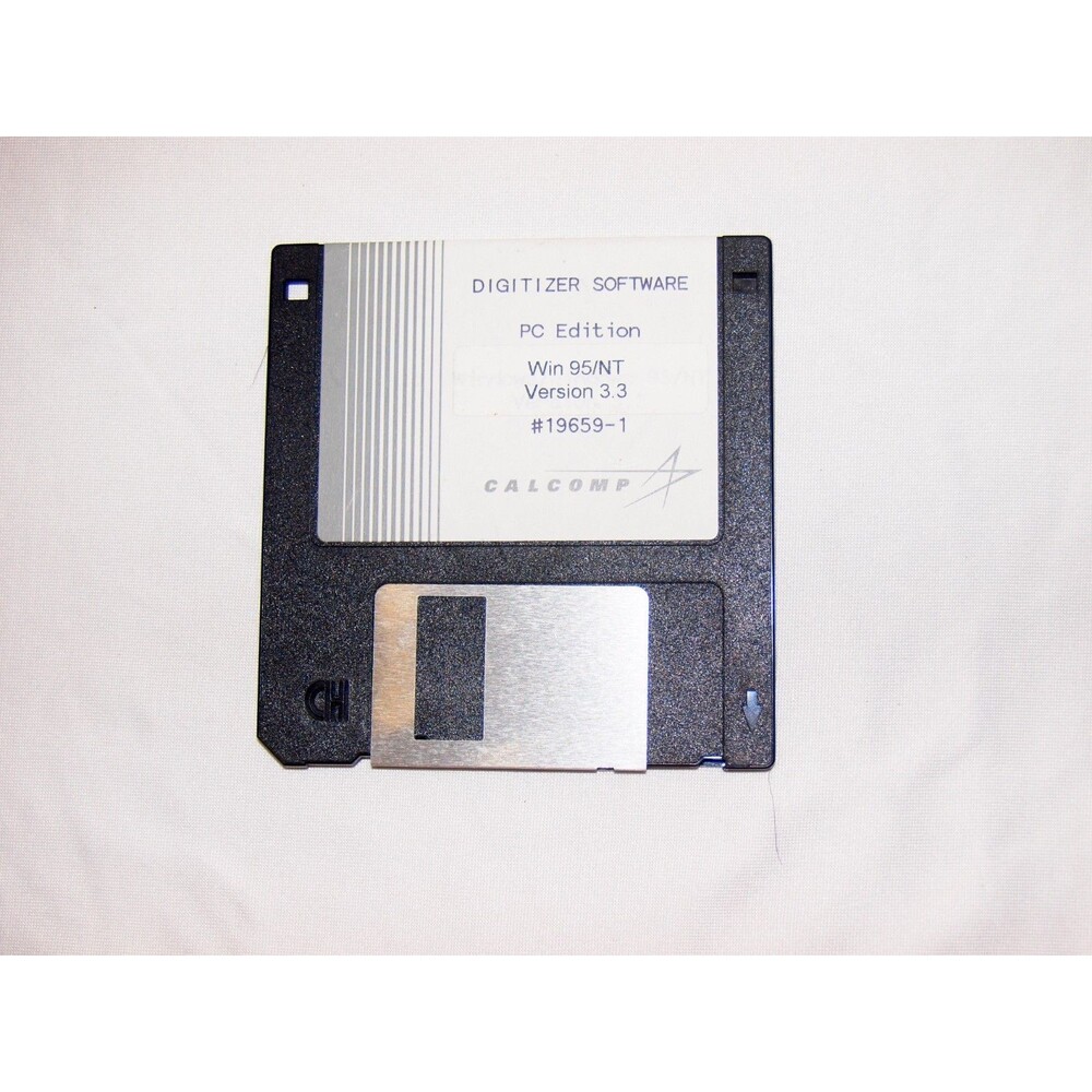Vintage CalComp Digitizer Software 3.5"  Floppy Disc for PC 95/NT